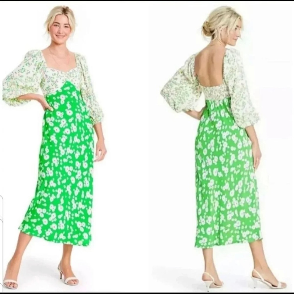 Rixo X Target Daisy Long Sleeve Swing Dress
